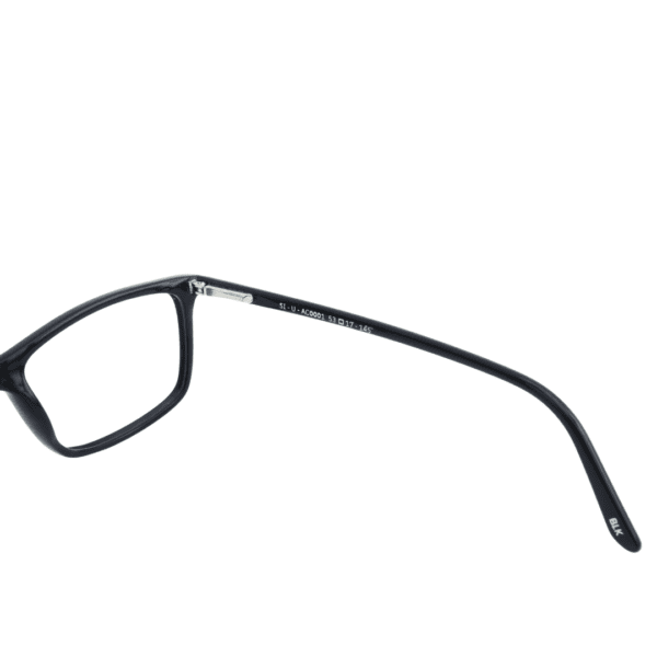 Black Square Full Rim Acetate Unisex Eye Frame - Image 3