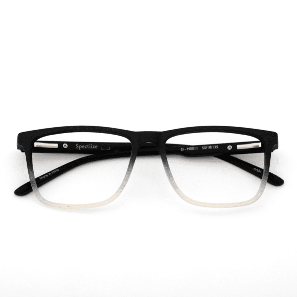 Spectiize Eyewear Black & White Wayfarer Full Rim TR90 Men's Eye Frame