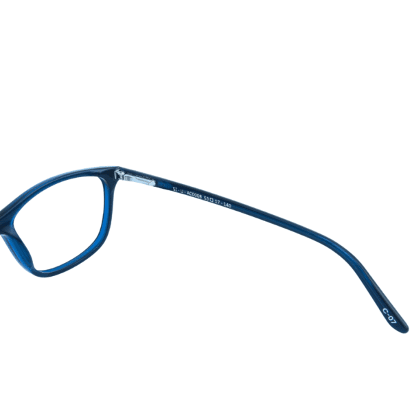 Dark Blue Square Full Rim Acetate Unisex Eye Frame - Image 3