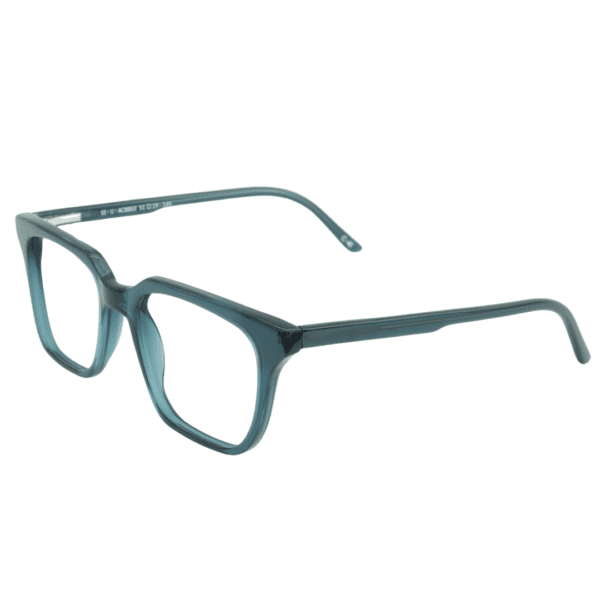 Dark Green Geometric Full Rim Acetate Unisex Eye Frame - Image 3