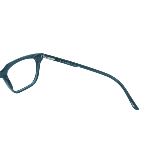 Dark Green Geometric Full Rim Acetate Unisex Eye Frame - Image 2