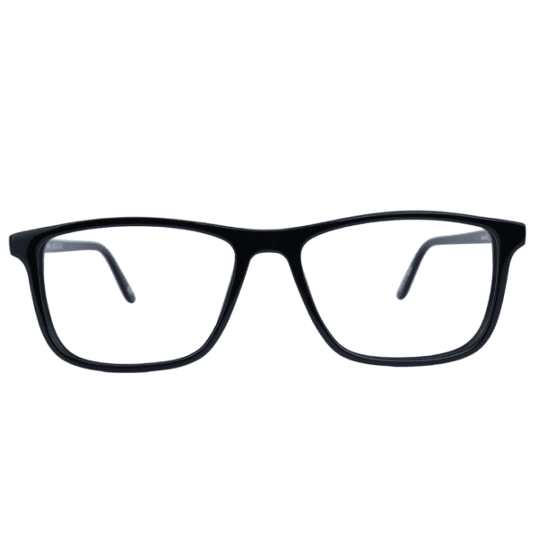 Spectiize Spectacles Black Rectangle Full Rim Acetate Men's Eye Frame