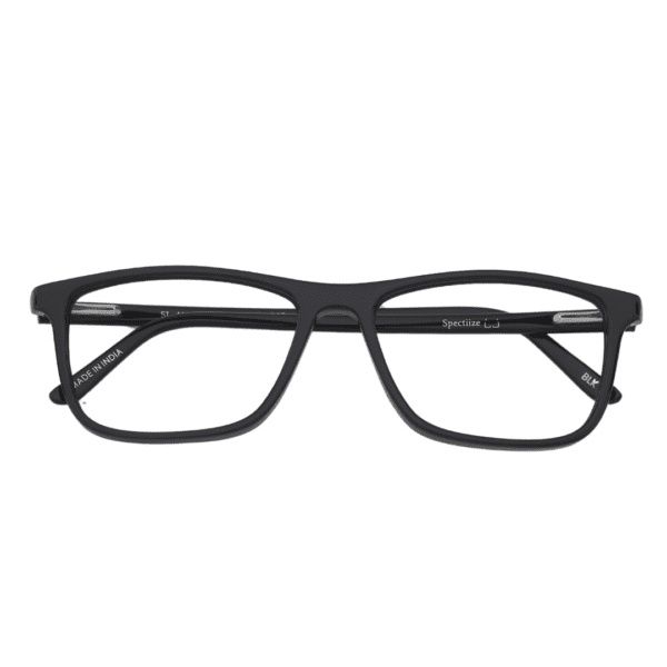 Spectiize Optical Black Rectangle Full Rim Acetate Men's Eye Frame