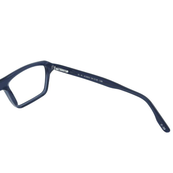 Dark Blue Square Full Rim Acetate Men Eye Frame - Image 3