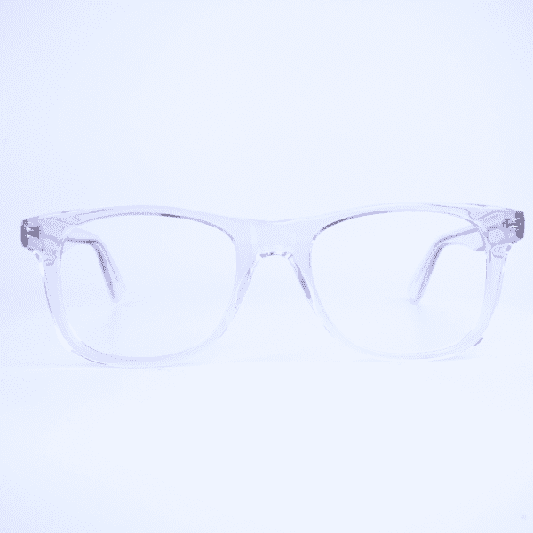 Transparent White Wayfarer Full Rim Acetate Men Eye Frame - Image 4