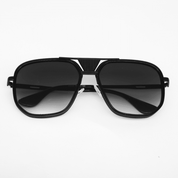 Black Aviator Full Rim Metal Unisex Sunglasses