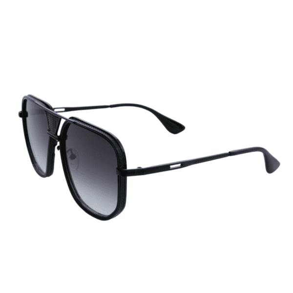 Black Aviator Full Rim Metal Unisex Sunglasses - Image 2