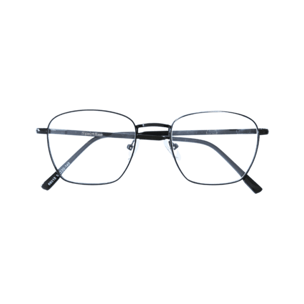 Black Geometric Full Rim Metal Unisex Eye Frame