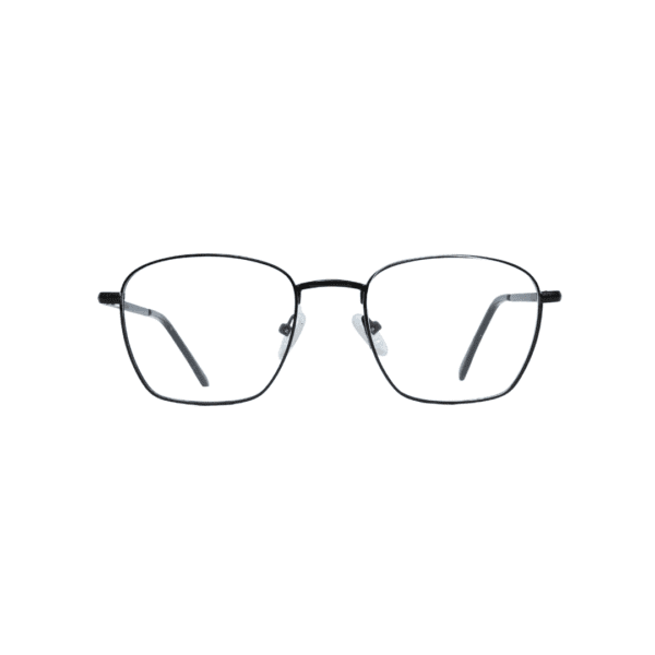 Black Geometric Full Rim Metal Unisex Eye Frame - Image 4