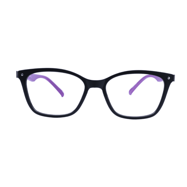 Black Purple Cat Eye Rectangle Full Rim TR90 Women Eye Frame - Image 4