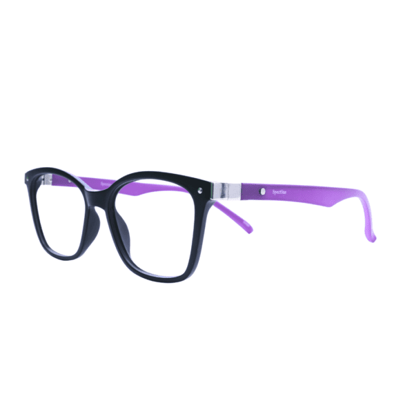 Black Purple Cat Eye Rectangle Full Rim TR90 Women Eye Frame - Image 3