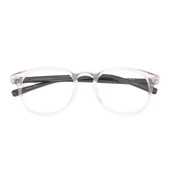 Spectiize Crystal And Black Round Full Rim TR90 Women's Optical Frame