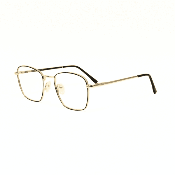 Golden Geometric Full Rim Metal Unisex Eye Frame - Image 2