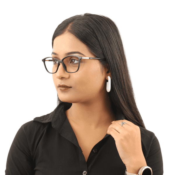 Black Cat Eye Square Full Rim TR90 Women Eye Frame - Image 6