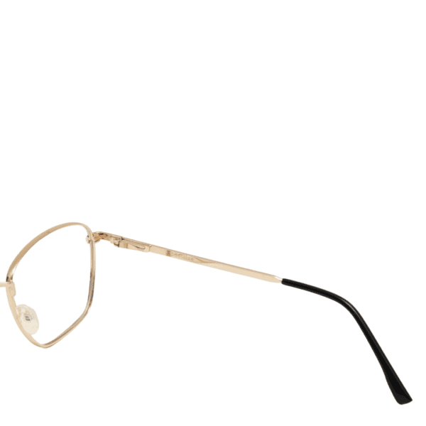 Golden Geometric Full Rim Metal Unisex Eye Frame - Image 3