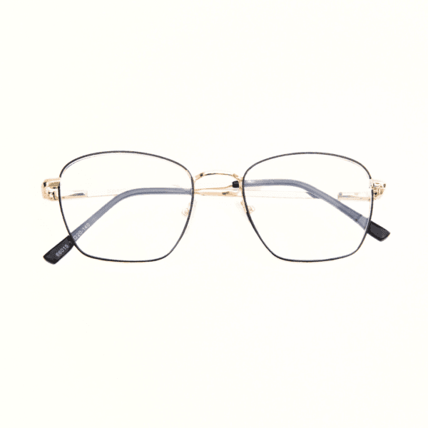 Golden Geometric Full Rim Metal Unisex Eye Frame