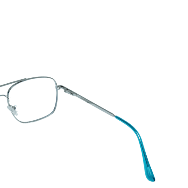 Silver Aviator Full Rim Metal Unisex Eye Frame - Image 4