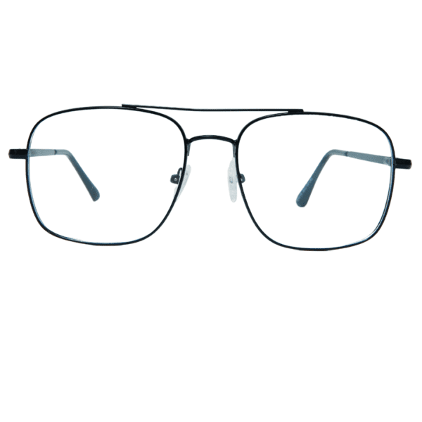 Black Aviator Full Rim Metal Unisex Eye Frame - Image 5