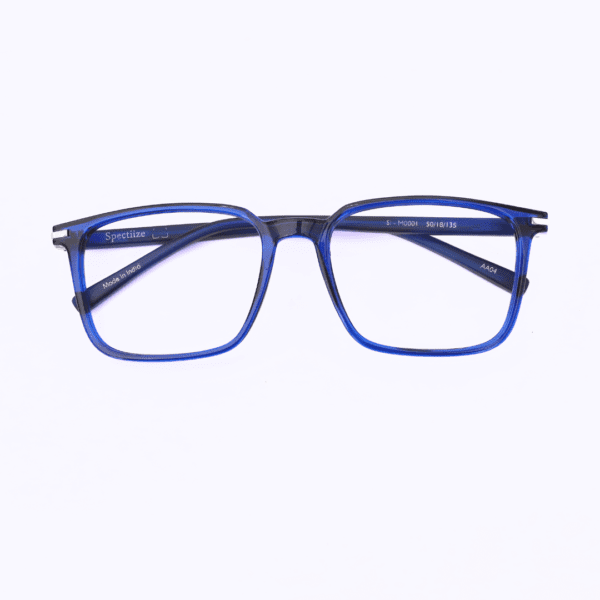 Spectiize Blue Rectangle Full Rim Tr90 Men's Eyewear Frame