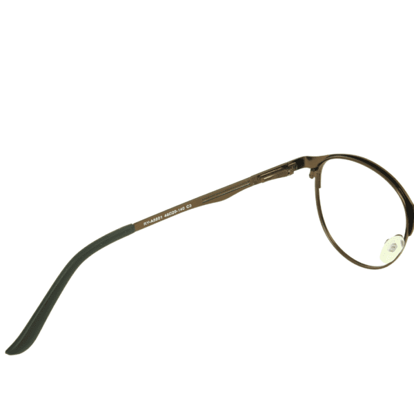 Brown Clubmaster Full Rim Metal Unisex Eye Frame - Image 3