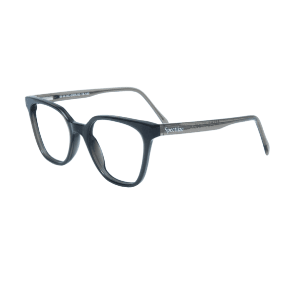 Dark Grey Cat Eye Square Full Rim Acetate Women Eye Frame - Image 4