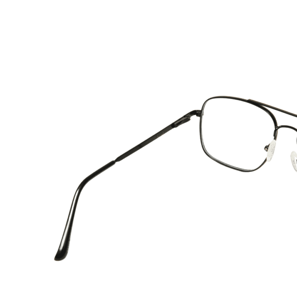 Black Aviator Full Rim Metal Unisex Eye Frame - Image 3