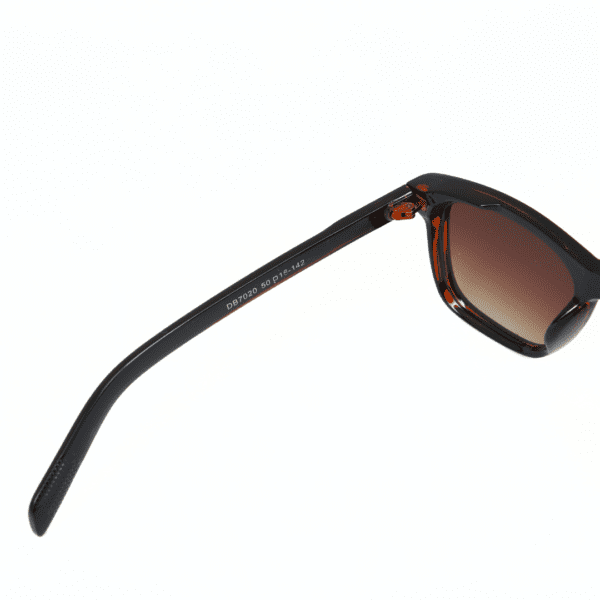 Brown Wayfarer Full Rim TR90 Unisex Sunglasses - Image 2