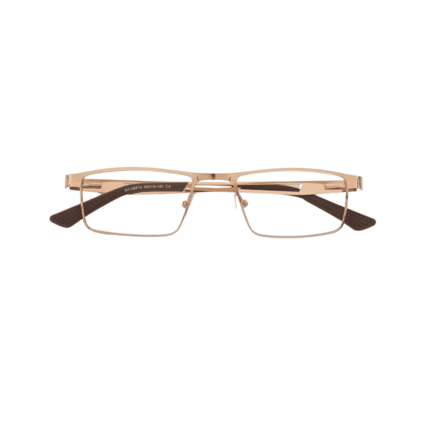 Golden Rectangle Full Rim Metal Unisex Eye Frame - Image 2