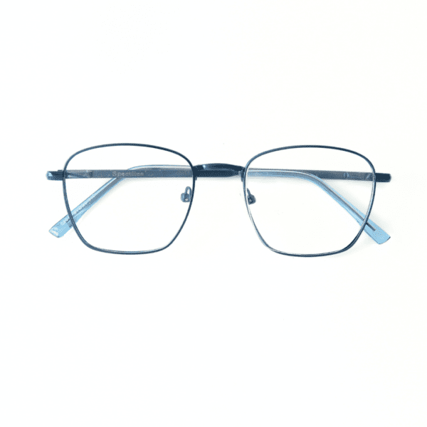 Green Geometric Full Rim Metal Unisex Eye Frame - Image 2