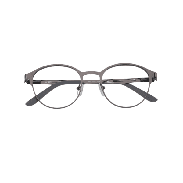 Gun Metal Clubmaster Full Rim Metal Unisex Eye Frame - Image 2