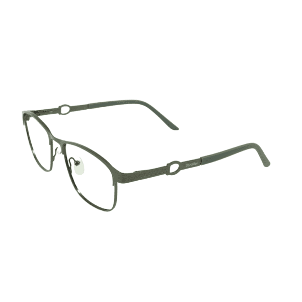 Gun Metal Square Full Rim Metal Unisex Eye Frame - Image 2