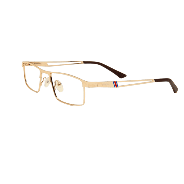 Golden Rectangle Full Rim Metal Unisex Eye Frame - Image 3