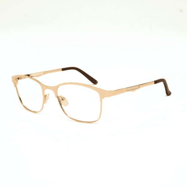 Golden Wayfarer Full Rim Metal Unisex Eye Frame - Image 3