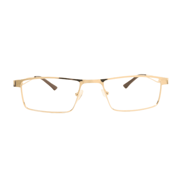 Golden Rectangle Full Rim Metal Unisex Eye Frame - Image 5