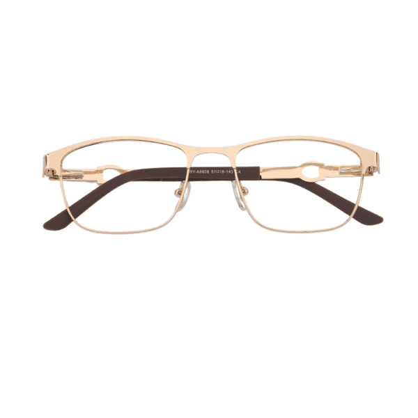 Golden Square Full Rim Metal Unisex Eye Frame