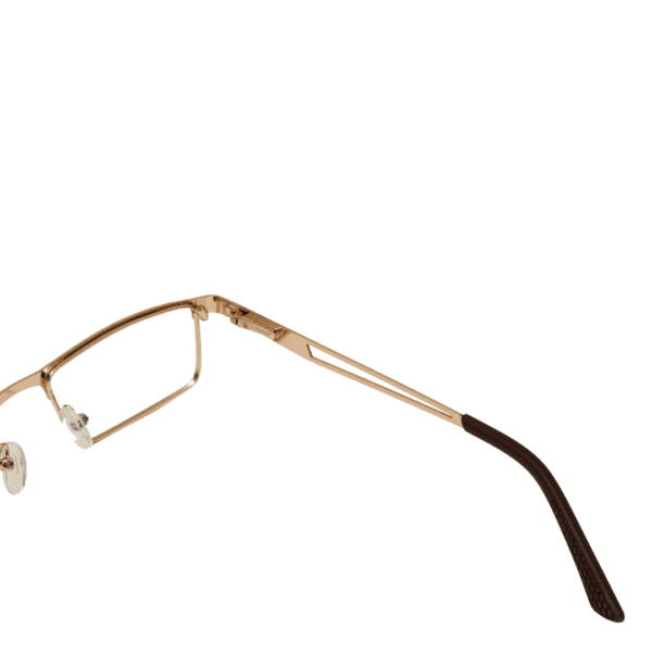 Golden Rectangle Full Rim Metal Unisex Eye Frame - Image 4