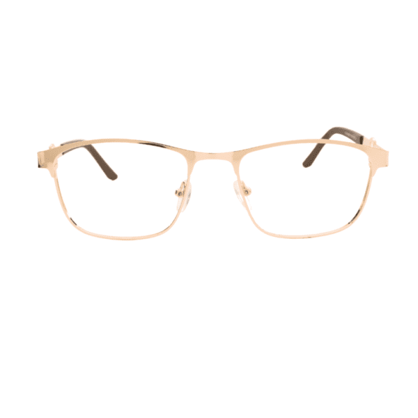 Golden Square Full Rim Metal Unisex Eye Frame - Image 4