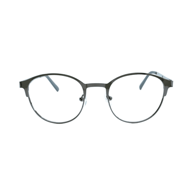 Gun Metal Clubmaster Full Rim Metal Unisex Eye Frame - Image 5