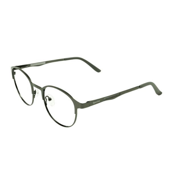 Gun Metal Clubmaster Full Rim Metal Unisex Eye Frame - Image 4