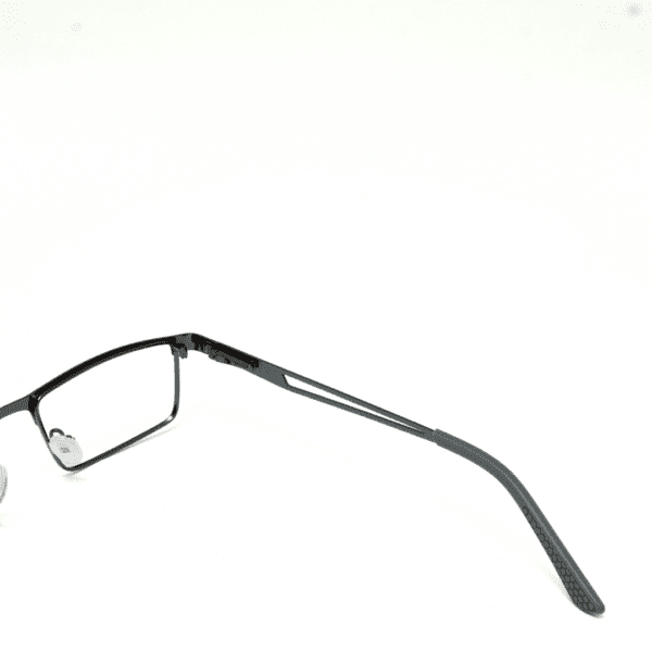 Gun Metal Rectangle Full Rim Metal Unisex Eye Frame - Image 4