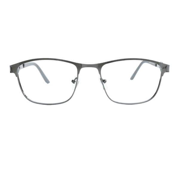 Gun Metal Square Full Rim Metal Unisex Eye Frame - Image 4