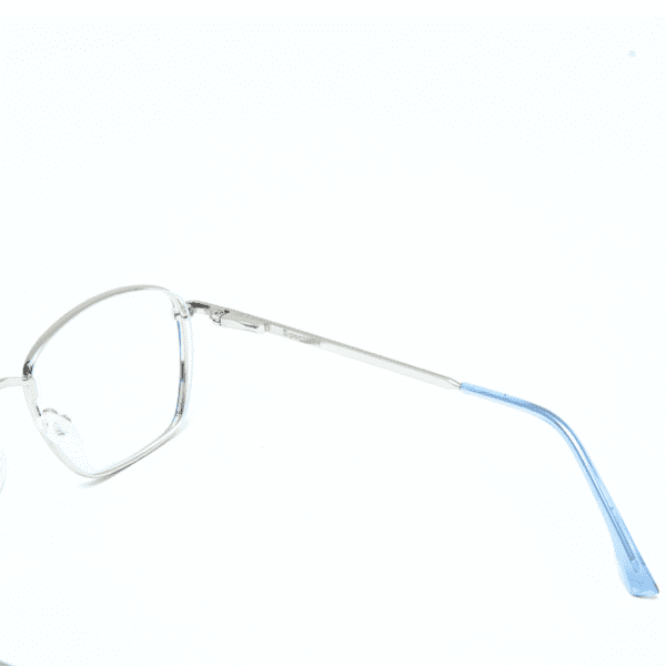 Silver Geometric Full Rim Metal Unisex Eye Frame - Image 3