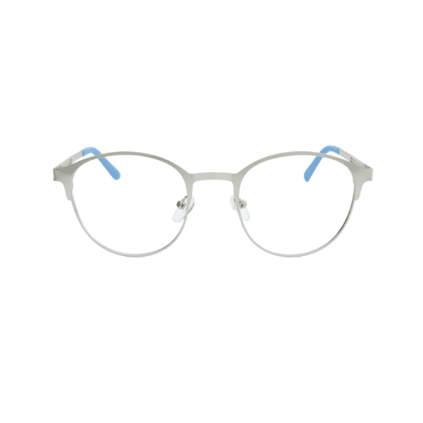 Silver Clubmaster Full Rim Metal Unisex Eye Frame - Image 4