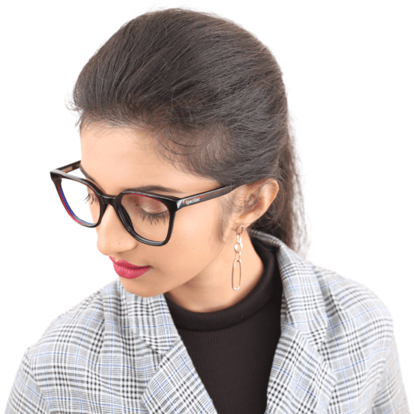 Spectiize Specs Frame Maroon Blue Cat Eye Square Full Rim Acetate Women's Eye Frame