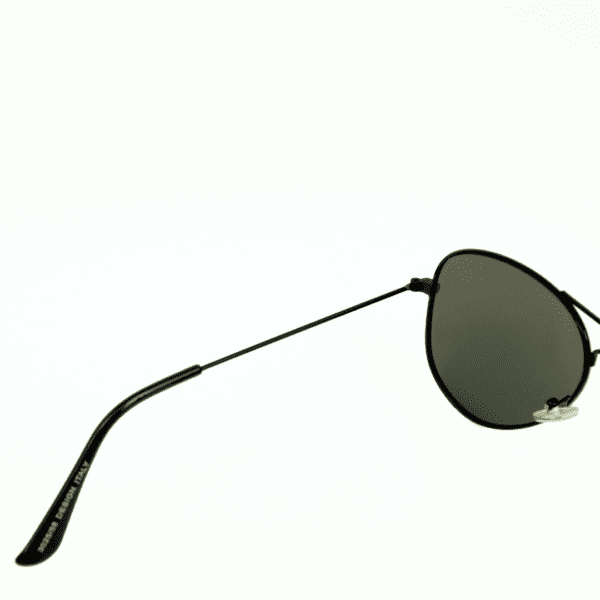 Black Aviator Full Rim Metal Unisex Sunglasses - Image 4