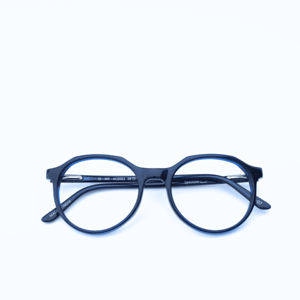 Dark Blue Geometric Full Rim Acetate Women and Kids Eye Frame