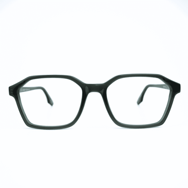 Dark Bottle Green Hexagonal Full Rim Acetate Unisex Eye Frame - Image 4