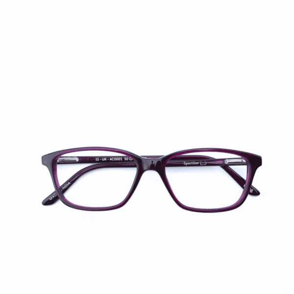 Dark Purple Full Rim Acetate Unisex Kids Eye Frame - Image 2