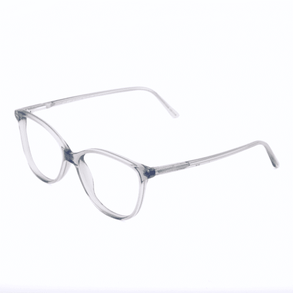 Light Grey Cat Eye Round Full Rim Acetate Women and Kids Eye Frame - Image 3