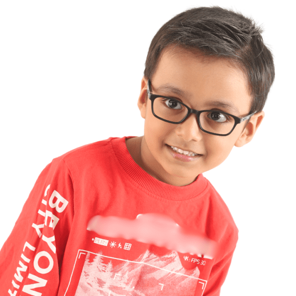 Black Rectangle Full Rim TR90 Kids Eye Frame - Image 7